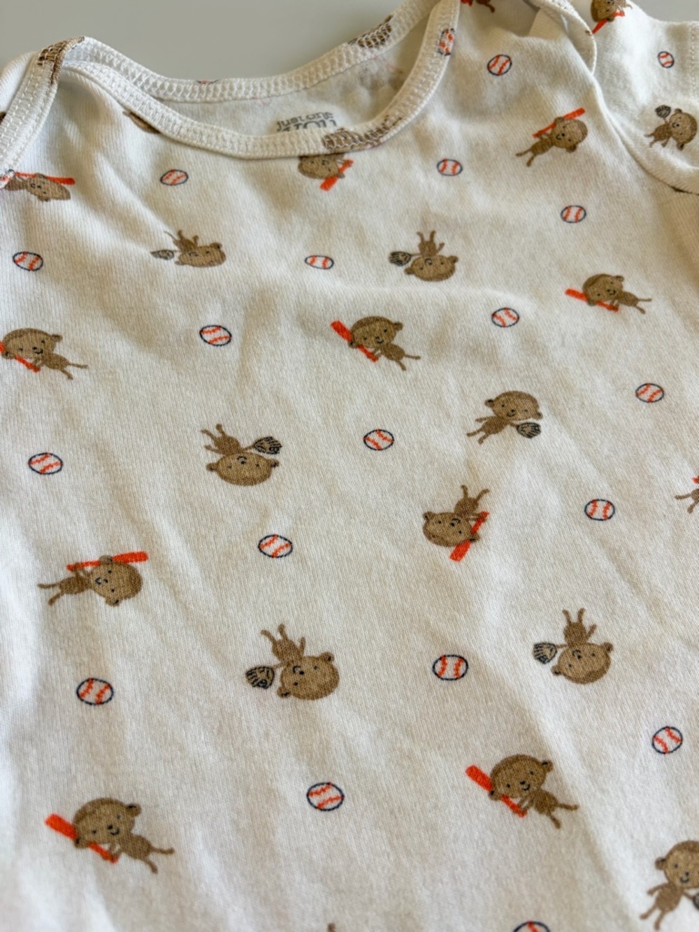 Bundle of Carter’s Baby Boy Onesies Size 9 Months Bodysuits Baseball Stripes - Picture 7 of 16